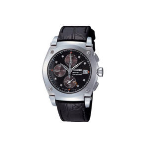 Correa de reloj Seiko 7T92-0GZ0 / SND861P1 Cuero Negro